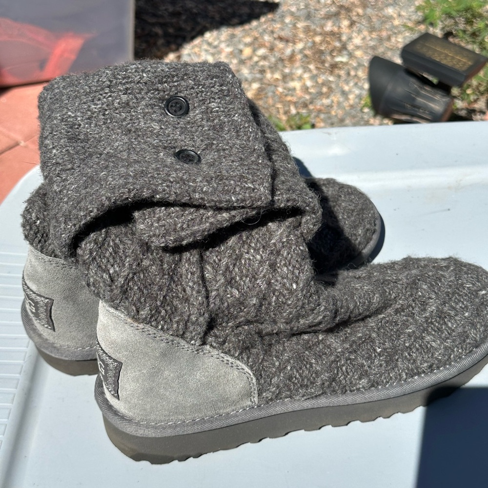 UGG Charcoal Fold-Over Boots